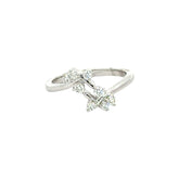 18k White Gold and Diamond Fancy Ring in size 5.5 and total gold weight of 2.96g